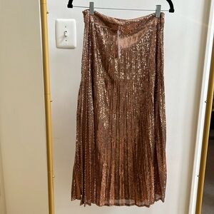 Urban Outfitters long copper sequined skirt NWT Medium